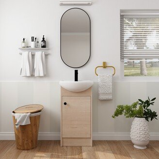 Aoolive Freestanding 18 Inch Bathroom Vanity