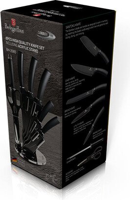 Berlinger Haus 8-Piece Knife Set w/ Acrylic Stand Carbon Collection