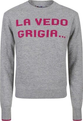 La Vedo Grigia Crewneck Long-Sleeved Jumper