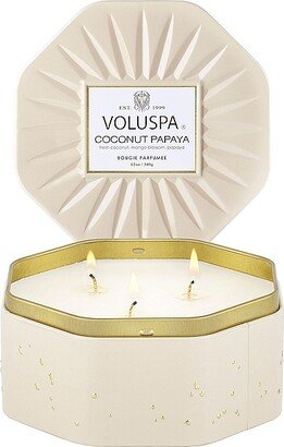 Coconut Papaya Octagon Tin Candle