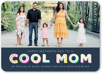 Mother's Day Cards: Cool Mom Mother's Day Card, Black, 5X7, Signature Smooth Cardstock, Rounded