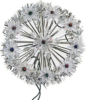 Tree Topper Finial 5.5 Tinsel Snowflake Tree Topper Electric Finial - Tree Toppers