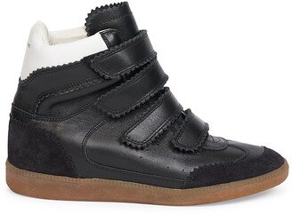 Bilsy Multi-Strap High-Top Leather Sneakers