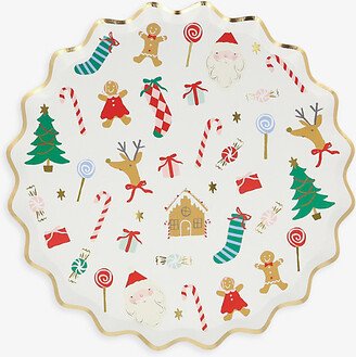 Selfridges Edit Jolly Christmas Paper Side Plates Pack of 8