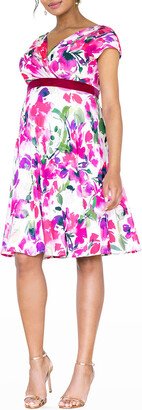 Maternity Alessandra Bright Watercolor Dress