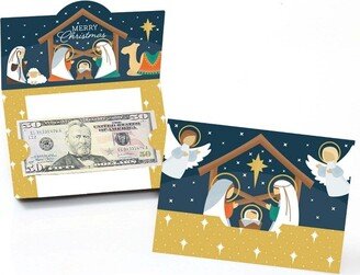 Big Dot of Happiness Holy Nativity - Manger Scene Religious Christmas Money and Gift Card Holders - Set of 8