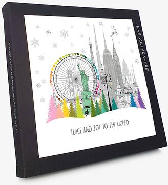 Selfridges Edit Peace and Joy to the World Christmas Cards Pack of Eight