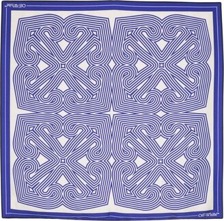 Optical Arrows-print silk scarf