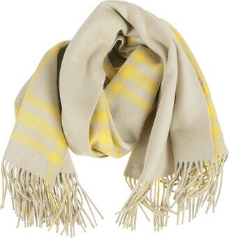 Check Fringed Scarf-AC