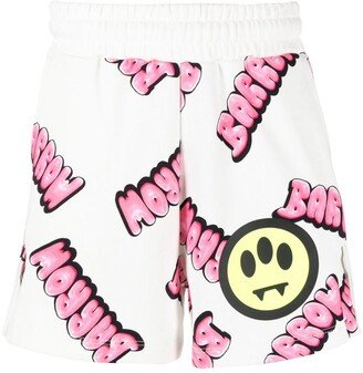 Logo-Print Track Shorts-AT