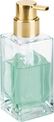 mDesign Glass Refillable Foaming Soap Dispenser Pump - Clear/Soft Brass