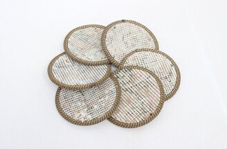 Beer Coaster, Tea Pad, Rug Beige Unique Woven Wholesale Coffee 545