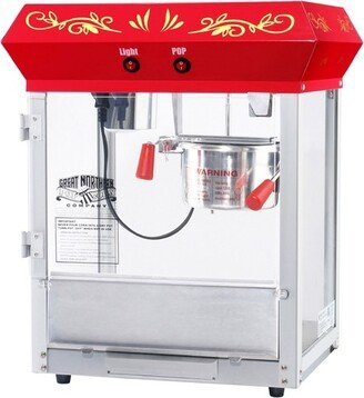 Great Northern Popcorn 4 oz. Foundation Popcorn Machine with Stainless-steel Kettle, Heated Warming Deck, and Old Maids Drawer - Red