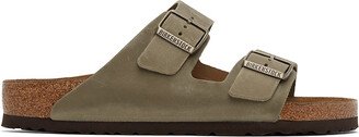 Taupe Regular Oiled Leather Arizona Sandals