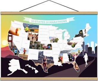 Personalized Running Photo Map - Unique Way To Display Races in Every State 50 Marathons States