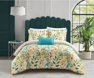 Chic Home Design Chic Home Blaire 8 Piece Comforter Set Reversible Hand Painted Floral Print Design Bed In A Bag Bedding Queen Multi-color