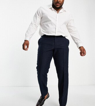 Plus linen slim fit suit pants