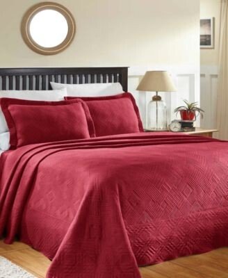 Geometric Fret Textured Jacquard Matelasse All Season Bedspread Sets