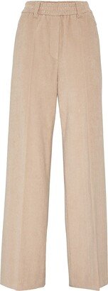 Comfort Cotton Corduroy Pyjama Style Trousers With Monili