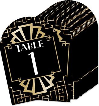 Big Dot of Happiness Roaring 20’s - 1920s Art Deco Jazz Party Double-Sided 5 x 7 inches Cards - Table Numbers - 1-20