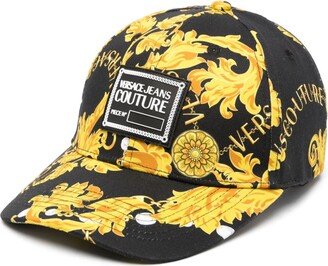 Baroque-Pattern Print Cotton Cap