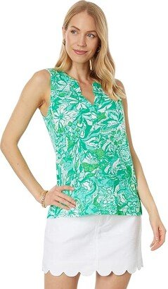 Dev Top (Botanical Green Safari Sangria) Women's Clothing