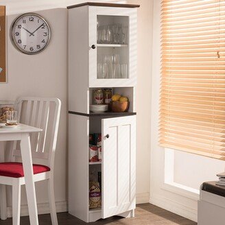 Traditional White Wood Kitchen Storage