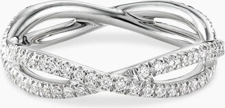 DY Lanai Band Ring in Platinum with Full Pav