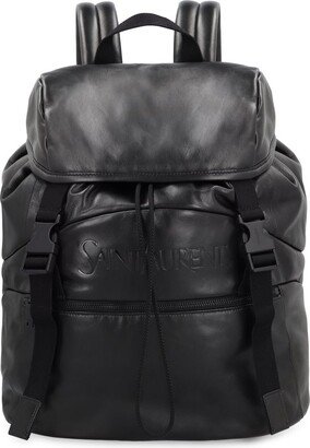 Buckle Detailed Zip-Up Backpack