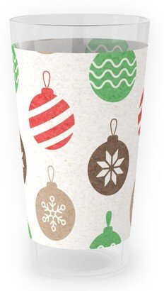 Outdoor Pint Glasses: Christmas Ornaments Outdoor Pint Glass, Multicolor