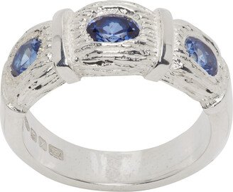 Silver & Blue Window Box Ring