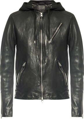 ‘Harwood’ Leather Jacket - Black