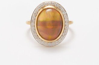 Diamond, Opal & 18kt Gold Ring