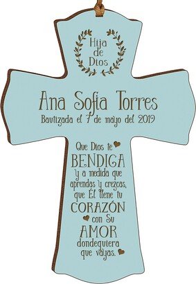 Spanish Baptism Gift | Recuerdos De Bautizo Personalizados Eres Una Hija Cross Favors