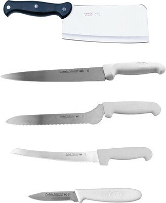 Stainless Steel 5 Piece Knife Set - Silver, Black