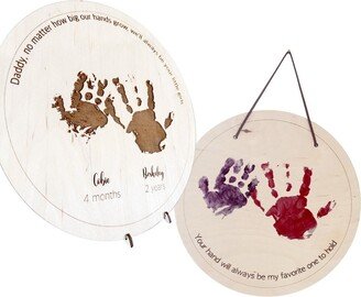 Handprint Gift | Kids Handprint Craft Engraved Handprints Gift From Children Personalized Sign