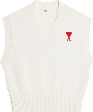 Chest Embroidered-Logo Knit Vest