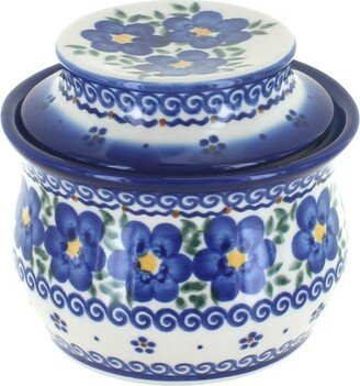 Blue Rose Pottery Blue Rose Polish Pottery Spring Blossom French Butter Dish