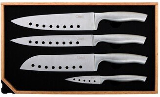 5-Piece Japanese Stainless Steel Knife and Sharpener Set