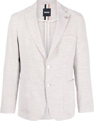 Single-Breasted Cotton-Blend Blazer