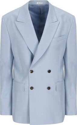 Double-Breasted Long-Sleeved Blazer-AC