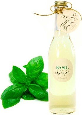Gourmet Basil Lemon Syrup // All Natural New Hampshire Home Grown 12 Oz Soda Gimlet