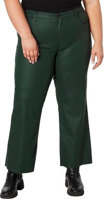 Plus Size Meg High-Rise Fab Ab Wide Leg Raw Hem in Forest (Forest) Women's Jeans