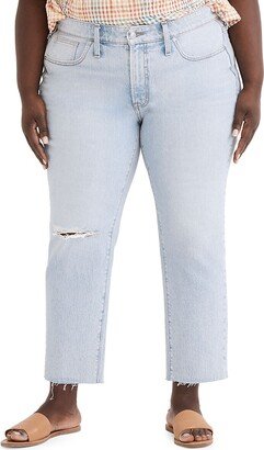 High Rise Straight Cropped Jeans