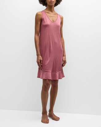 Faye V-Neck Flounce Tank Nightgown