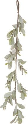 Fabric/Canvas 39 White Spring Lambs Ear Garland - N/A