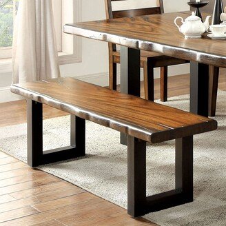 Wooden Dining Bench with U-Shaped Legs