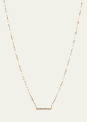 Mini Diamond Bar Pendant Necklace