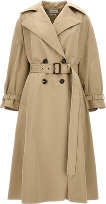 Cocoon sleeve trench coat