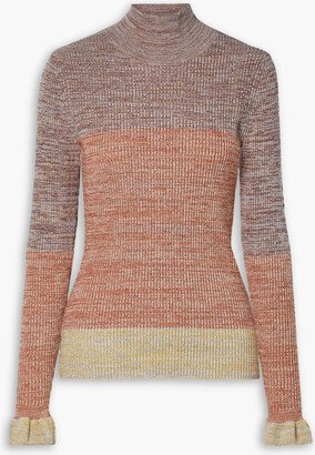 Violette striped ribbed-knit turtleneck sweater